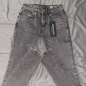 Serenede Men's Skinny Jeans in Washed Black